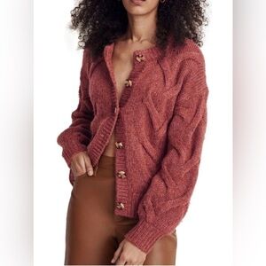 Madewell Cable ashmont cardigan sweater , sz  small